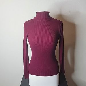 Fashion Nova Turtle Neck Size Large Burgundy